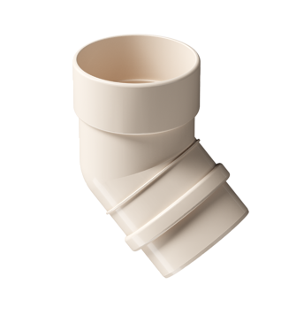 Pipe elbow 45˚ Lux Latte, (RAL 1000)