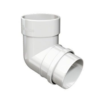 Pipe elbow 72˚ Lux Ice cream, (RAL 9003)