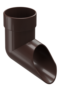 Down pipe shoe Lux Chocolate, (RAL 8019)