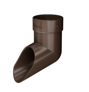 Down pipe shoe Premium Chocolate, (RAL 8019)