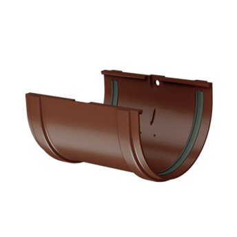 Gutter connector Premium Chestnut, (RAL 8017)