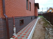 Corners for facade panels Stein, Dark-walnut