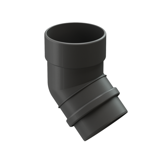 Pipe elbow 45˚ Lux series, graphite - 1