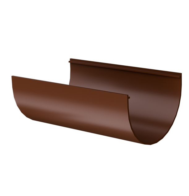 Gutter 3m Premium series, chestnut - 1