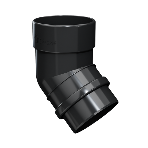 Pipe elbow 45˚ Lux series, carbon - 1
