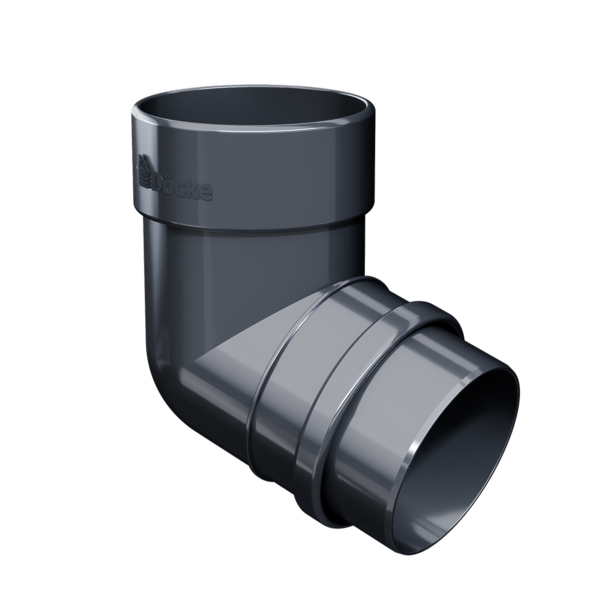 Pipe elbow 72˚ Lux series, graphite - 1