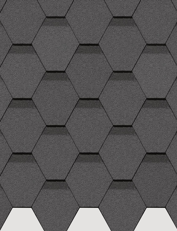 Bitumen shingles Standard series, Honeycomb, Grey - 1