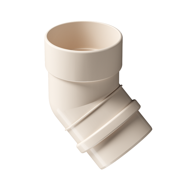 Pipe elbow 45˚ Lux series, latte - 1