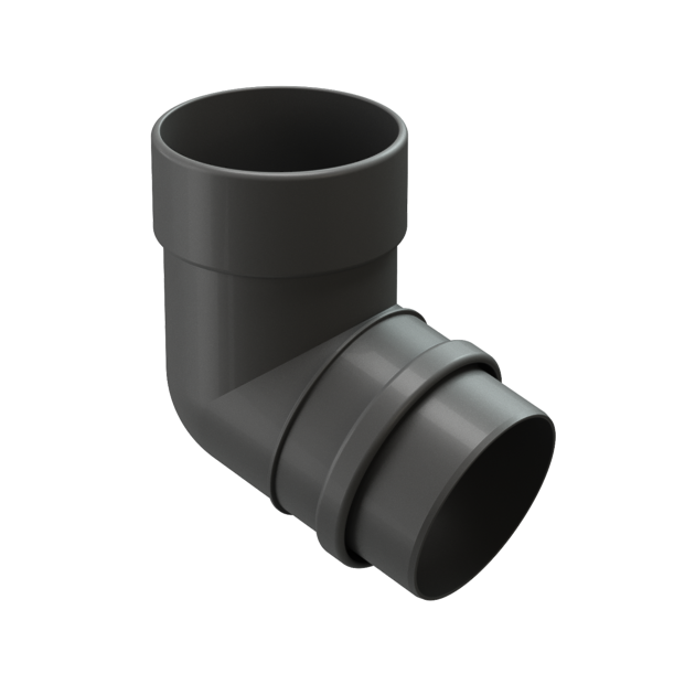 Pipe elbow 72˚ Lux series, graphite - 1