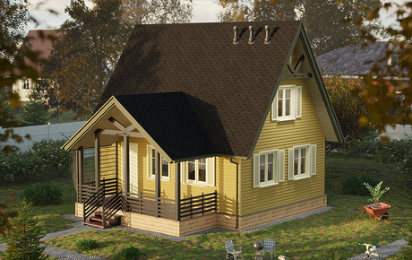 Bitumen shingles Eurasia series, Hexagonal, Black - 7