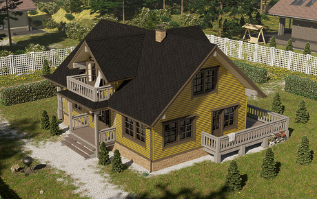 Bitumen shingles Eurasia series, Hexagonal, Black - 9