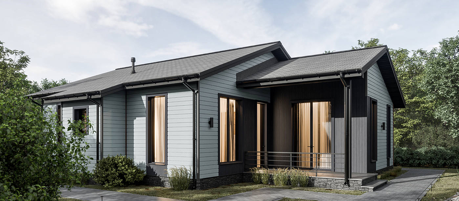 Siding Premium Series, WOODEN BEAM, blueberry - 11